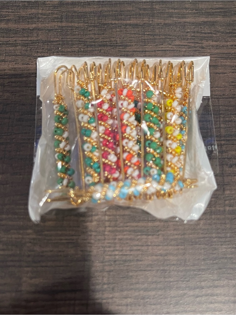 Handmade Gold Beaded Multi-Color Hair Comb safety accessories pins - Picture 2 of 2
